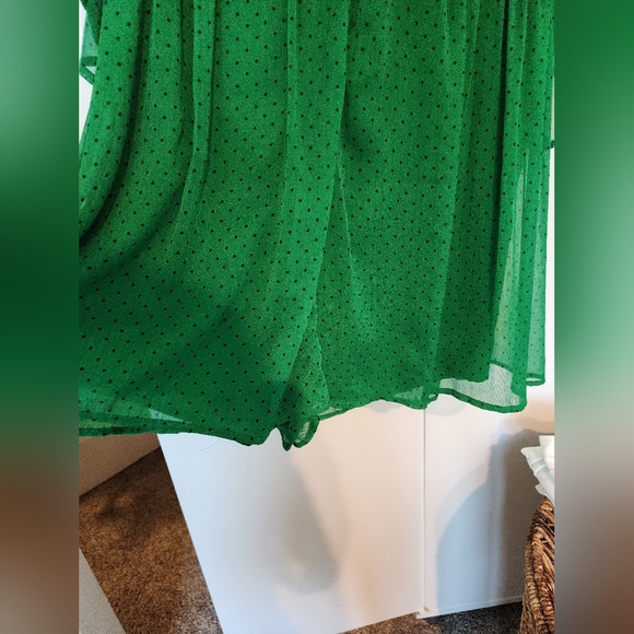 Zara green romper with embroidery - Picture 6 of 8